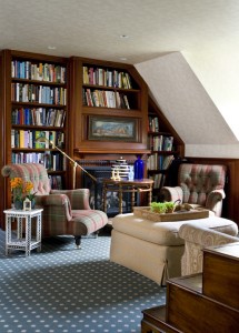 Library by Interior Designer Boston & Cambridge, Heidi Pribell