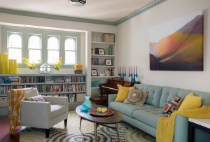 Family Room by Interior Designer Boston & Cambridge, Heidi Pribell